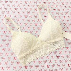 Aeropostale Cream Lace Bralette